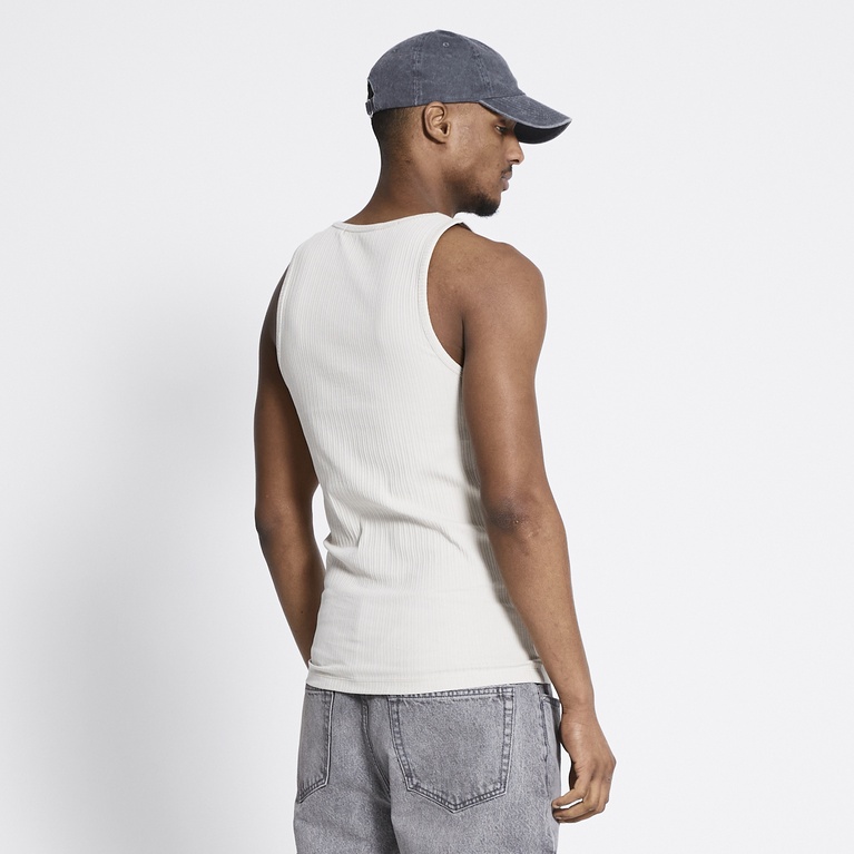 Ribbed tank top "Worm" Light Beige